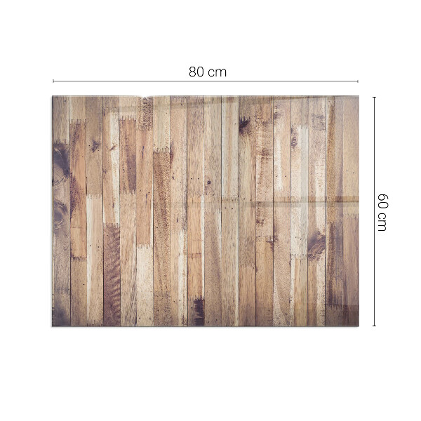 Obdélníkové tvrzené sklo pod krbová kamna Dřevěná deska v rozvržení