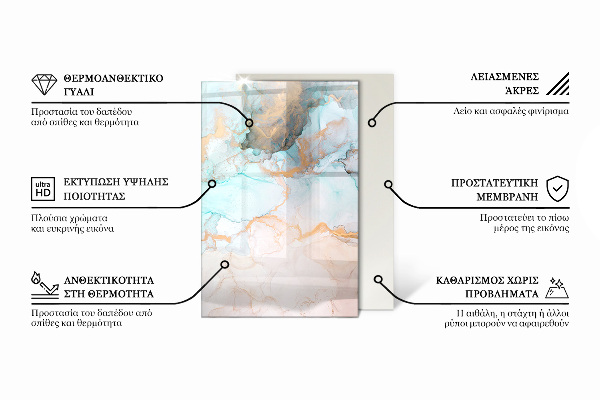 Obdélníkové sklo před krb Mozaikové vzory v dlaždicích