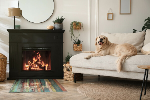 Obdélníkové tvrzené sklo pod krbová kamna Desky v různých odstínech