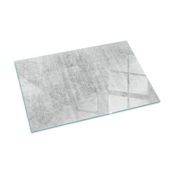 Obdélníkové sklo před krb Textura surového betonu