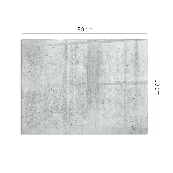 Obdélníkové sklo před krb Textura surového betonu