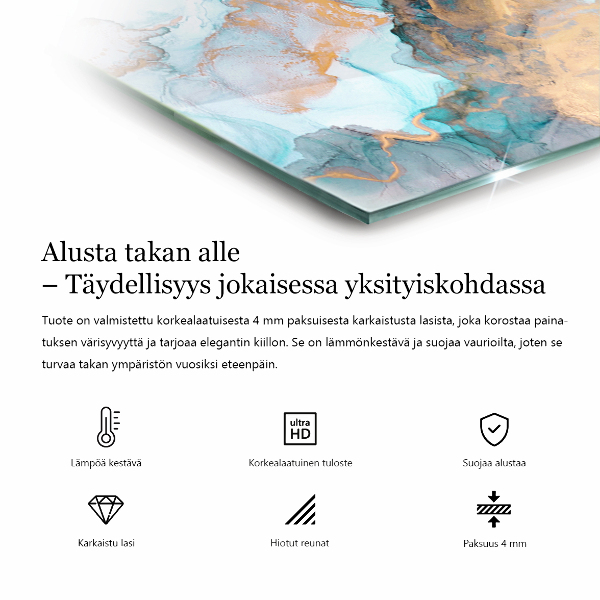 Obdélníkové tvrzené sklo pod krbová kamna Geometrie se dřevem