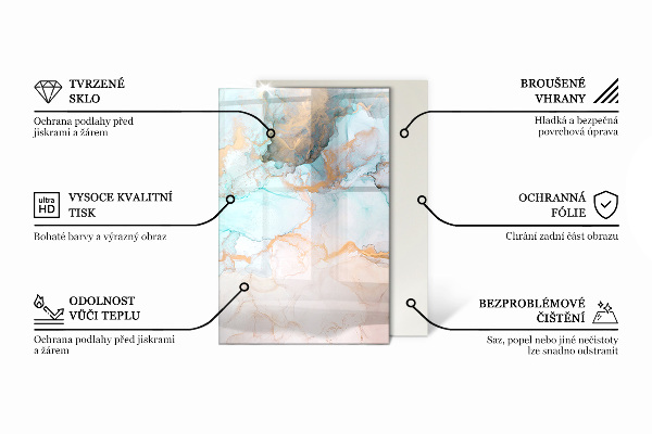 Obdélníkové sklo před krb Desky z přírodního dřeva