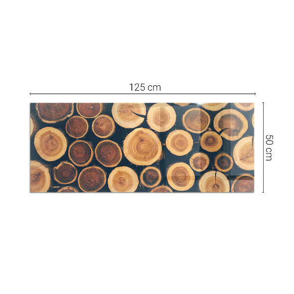 Obdélníkové sklo před krb Krabice s řezaným dřevem