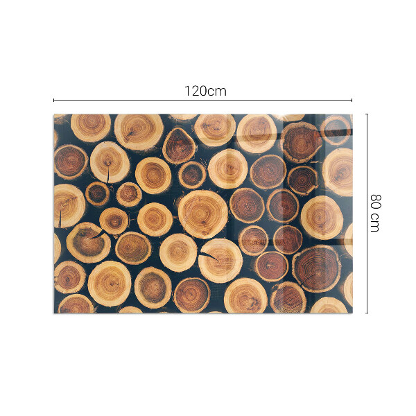 Obdélníkové sklo před krb Krabice s řezaným dřevem