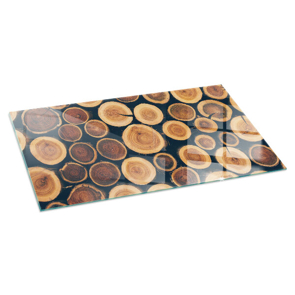 Obdélníkové sklo před krb Krabice s řezaným dřevem