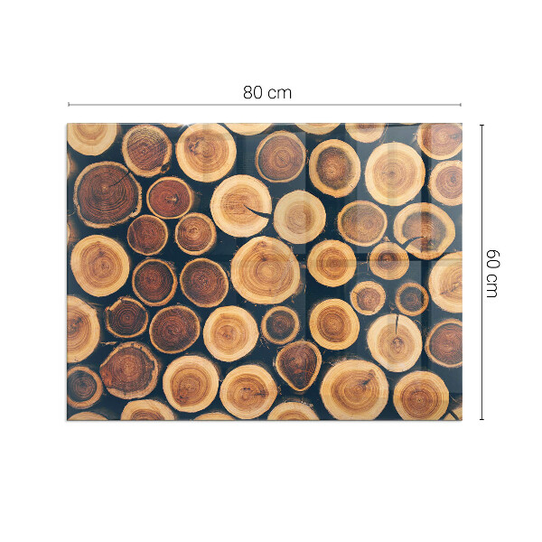 Obdélníkové sklo před krb Krabice s řezaným dřevem