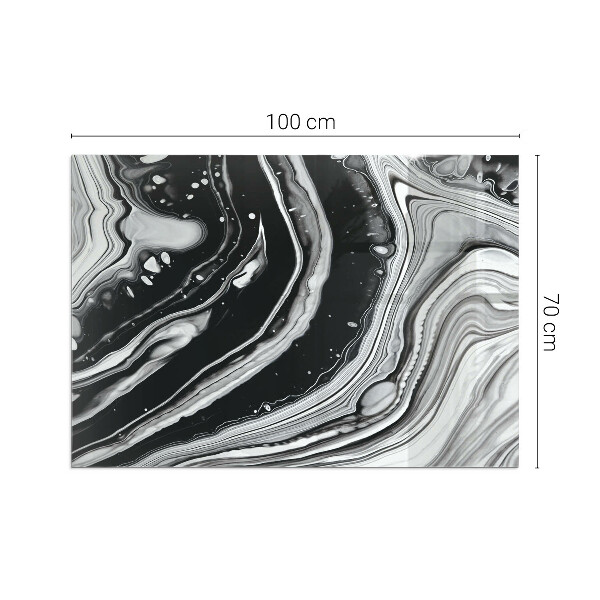 Obdélníkové sklo před krb Abstraktní vlny a čáry