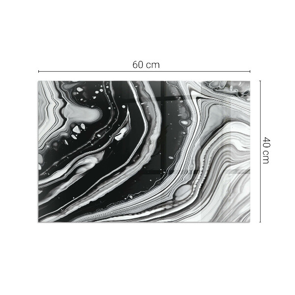 Obdélníkové sklo před krb Abstraktní vlny a čáry