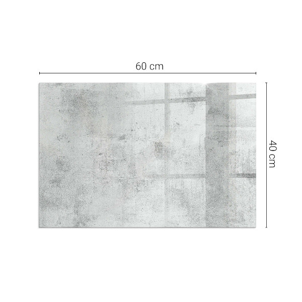 Obdélníkové tvrzené sklo pod krbová kamna Textura surového betonu