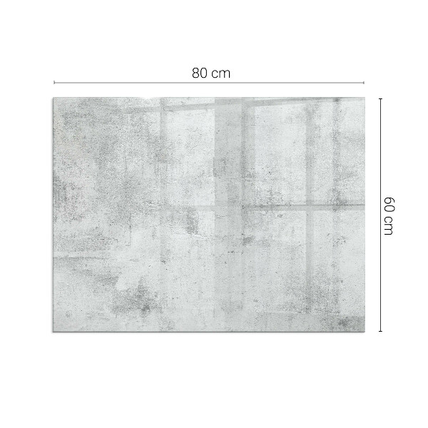 Obdélníkové tvrzené sklo pod krbová kamna Textura surového betonu