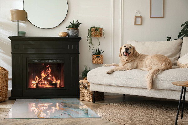 Obdélníkové tvrzené sklo pod krbová kamna Abstraktní tekutý vzor