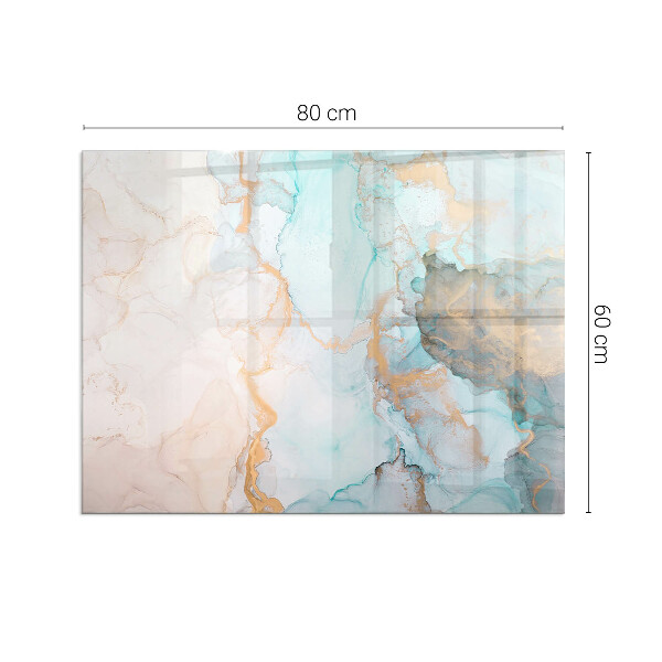 Obdélníkové tvrzené sklo pod krbová kamna Abstraktní tekutý vzor