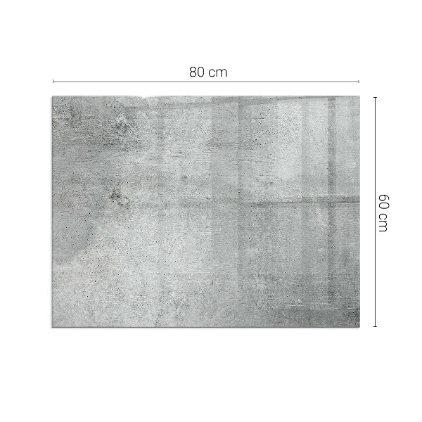 Obdélníkové tvrzené sklo pod krbová kamna Textura surového betonu