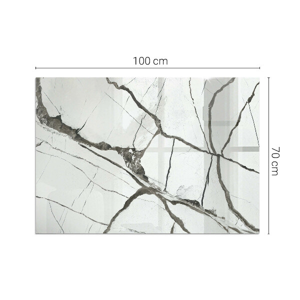 Obdélníkové sklo před krb Mramorový žilní vzor