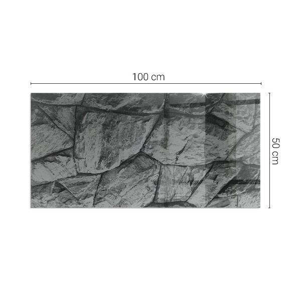 Obdélníkové sklo před krb Vzor z přírodního kamene