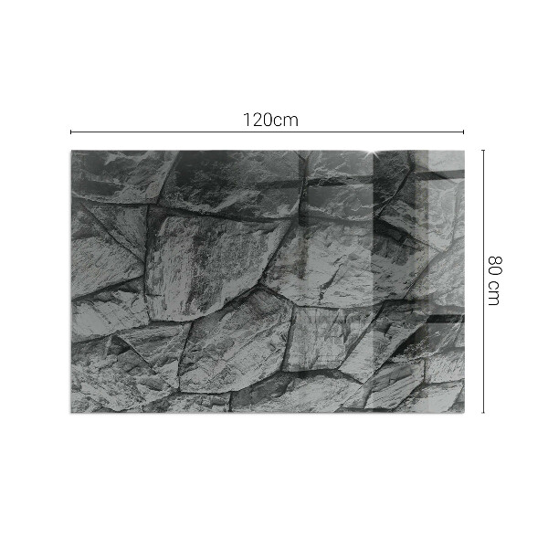 Obdélníkové sklo před krb Vzor z přírodního kamene