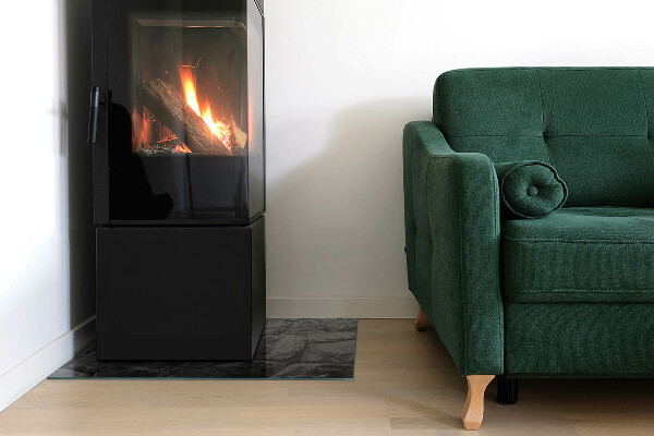 Obdélníkové sklo před krb Vzor z přírodního kamene