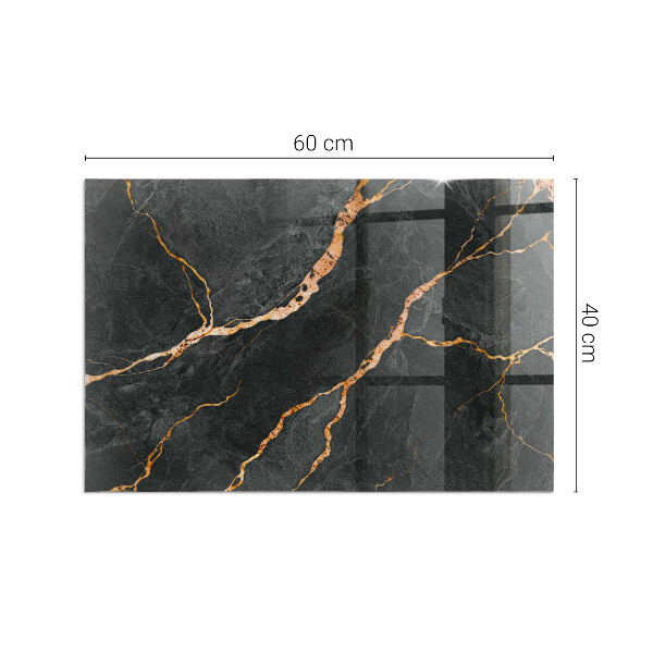 Obdélníkové tvrzené sklo pod krbová kamna Elegantní mramor s žilkami