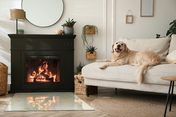 Obdélníkové tvrzené sklo pod krbová kamna Abstraktní mramorový vzor