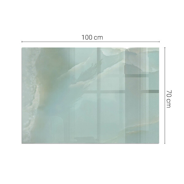 Obdélníkové tvrzené sklo pod krbová kamna Jemný mramorový vzor