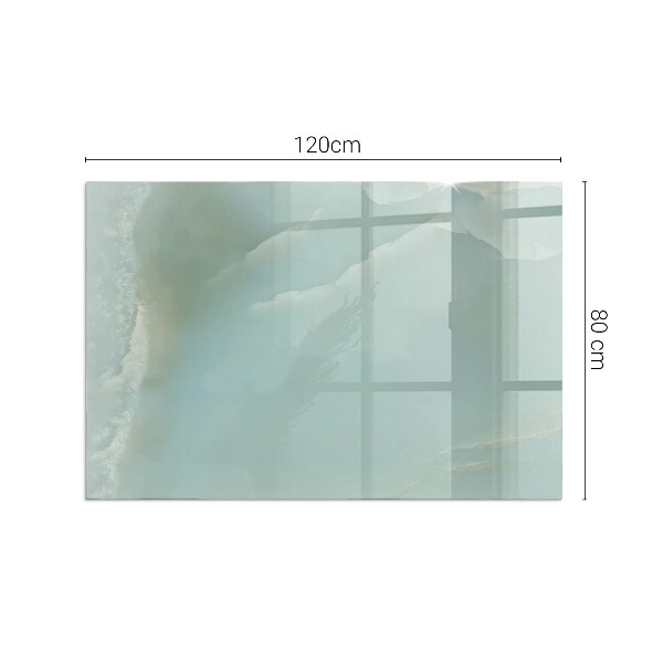 Obdélníkové tvrzené sklo pod krbová kamna Jemný mramorový vzor