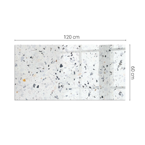 Obdélníkové tvrzené sklo pod krbová kamna Kamenný vzor s částicemi