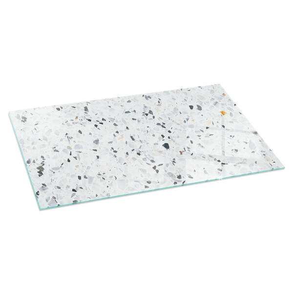 Obdélníkové tvrzené sklo pod krbová kamna Kamenný vzor s částicemi