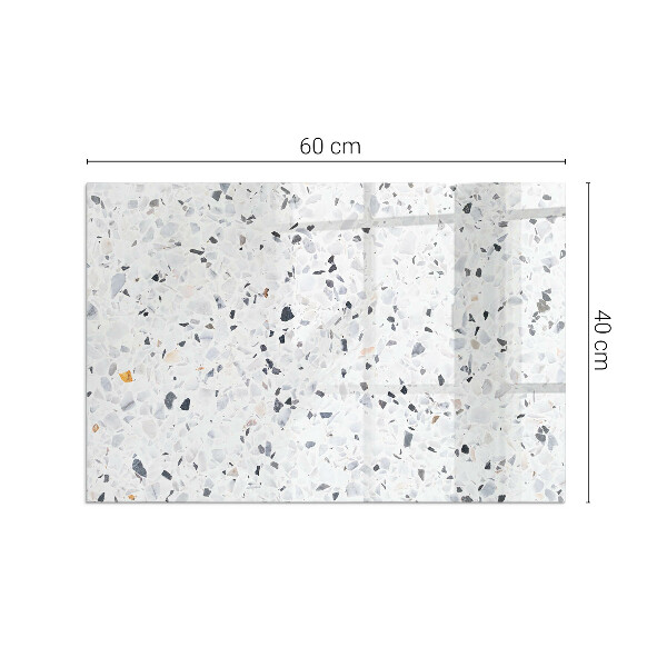 Obdélníkové tvrzené sklo pod krbová kamna Kamenný vzor s částicemi