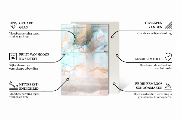 Obdélníkové sklo před krb Barva: Šedohnědá