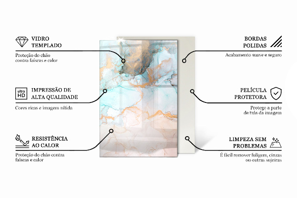 Obdélníkové sklo před krb Barva: Šedohnědá