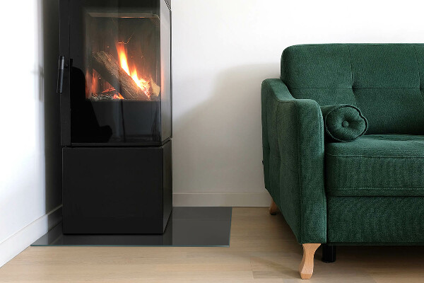 Obdélníkové sklo před krb Barva: Šedohnědá