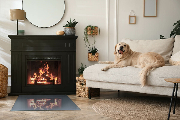 Obdélníkové sklo před krb Barva: Tmavě modrá