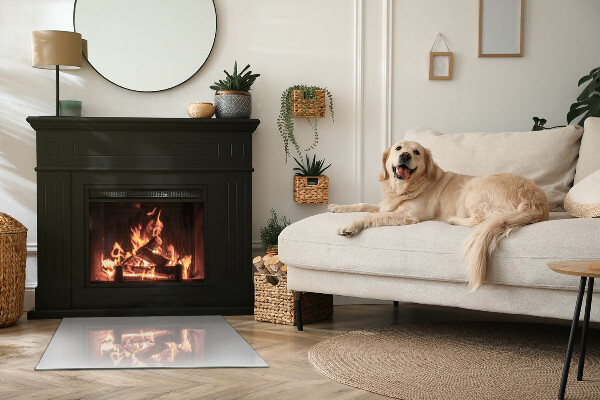 Obdélníkové sklo před krb Barva šedá