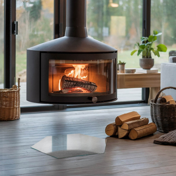 Podložka před krb Betonová textura s efektem