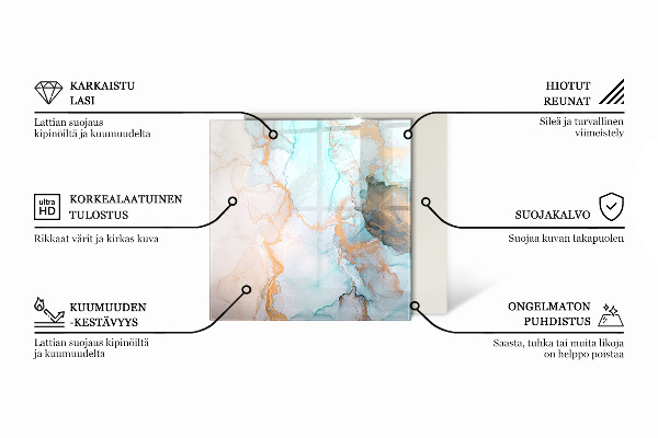 Podložka před krb Přírodní mramorový vzor