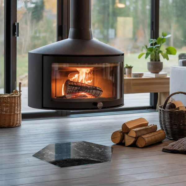 Podložka před krb Elegantní mramorový vzor