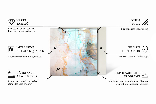 Sklo pod krb Elegantní rostlinný vzor