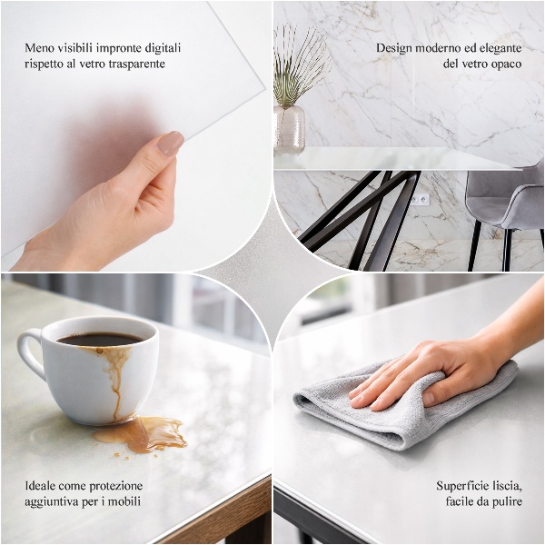 Kulatá poloprůsvitná deska stolu