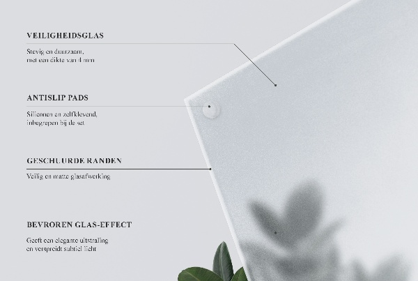 Kulatá poloprůsvitná deska stolu