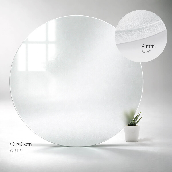 Kulatá poloprůsvitná deska stolu