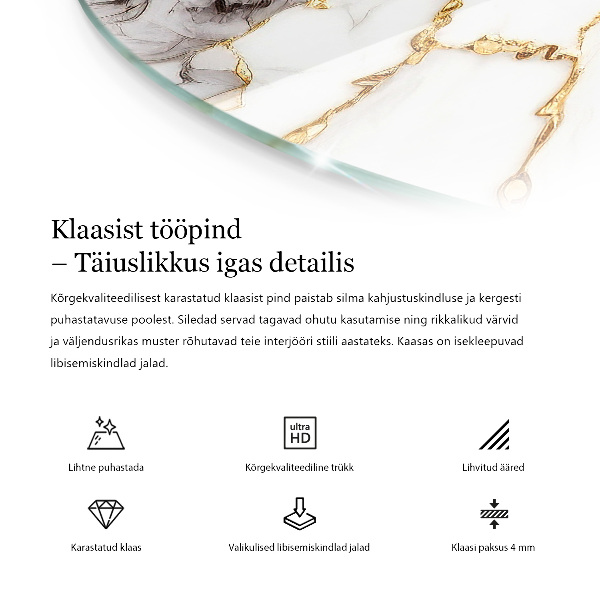 Pracovní deska Dřevo s pryskyřičnými akcenty