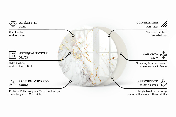 Pracovní deska Mramorový design na povrchu