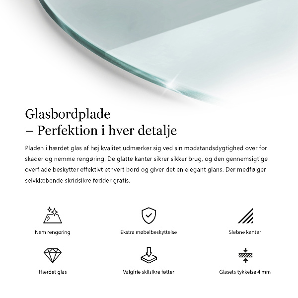 Stolní deska kulatá průhledný