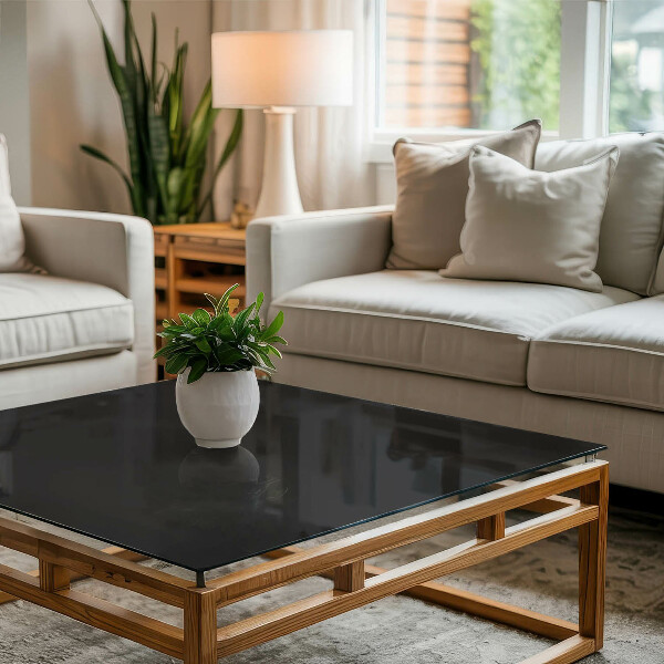 Stolová deska Hladký černý styl