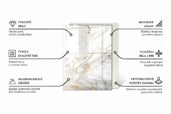 Stolová deska Beton s trhlinami