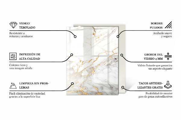 Stolová deska Mramorový vzor s jemnými žilkami