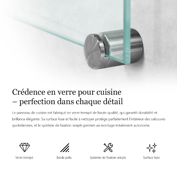 Průhledný kuchyňský panel 100x30 cm