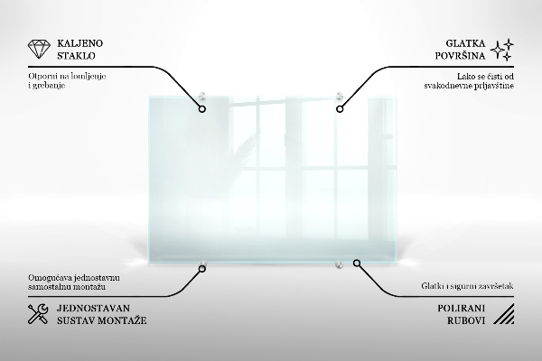 Průhledný obkladový panel do kuchyně 100x50 cm
