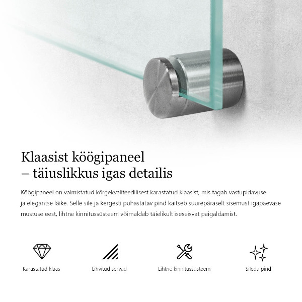 Skleněný obklad do kuchyně průhledný 120x60 cm